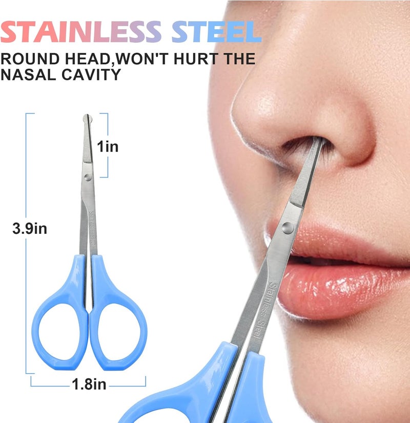 KAJUDA 2 Pcs Eyebrow Scissors for Women， Small Scissors Beauty for Facial Hair, Beard, Ear, Nose, Moustache， Stainless Steel - Image 3